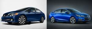 Vehicle Comparison: Honda Civic vs Chevrolet Cruze