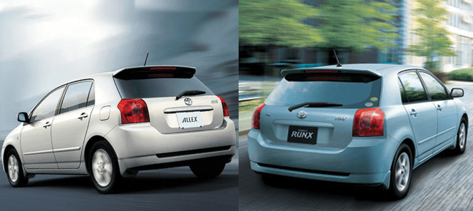 Toyota Allex vs Runx