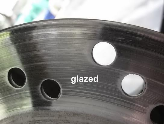 glazed brake pads