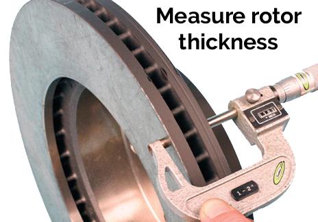 measuring rotor thickness