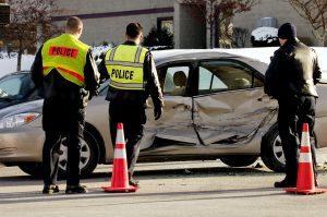 polices at the accident