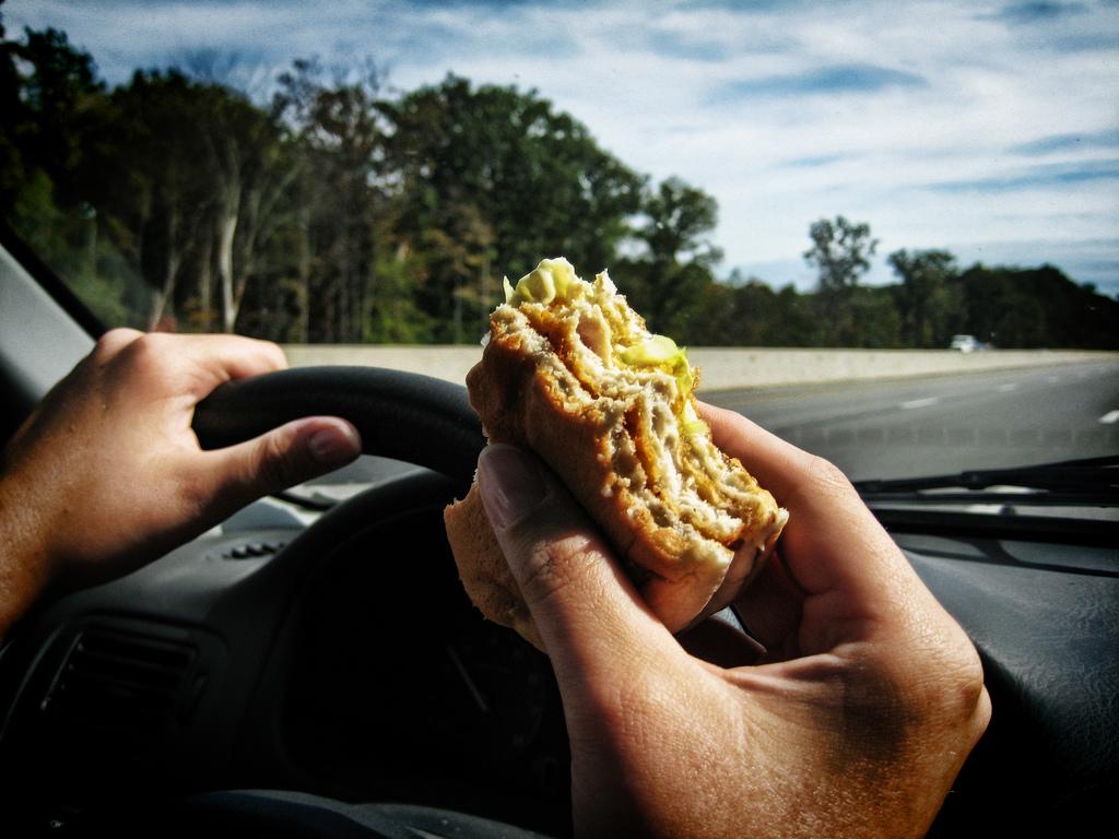 eating driving