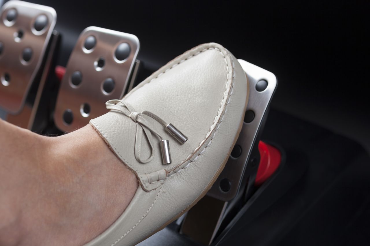 Faulty shocks can affect teh gas pedal failing shock absorber