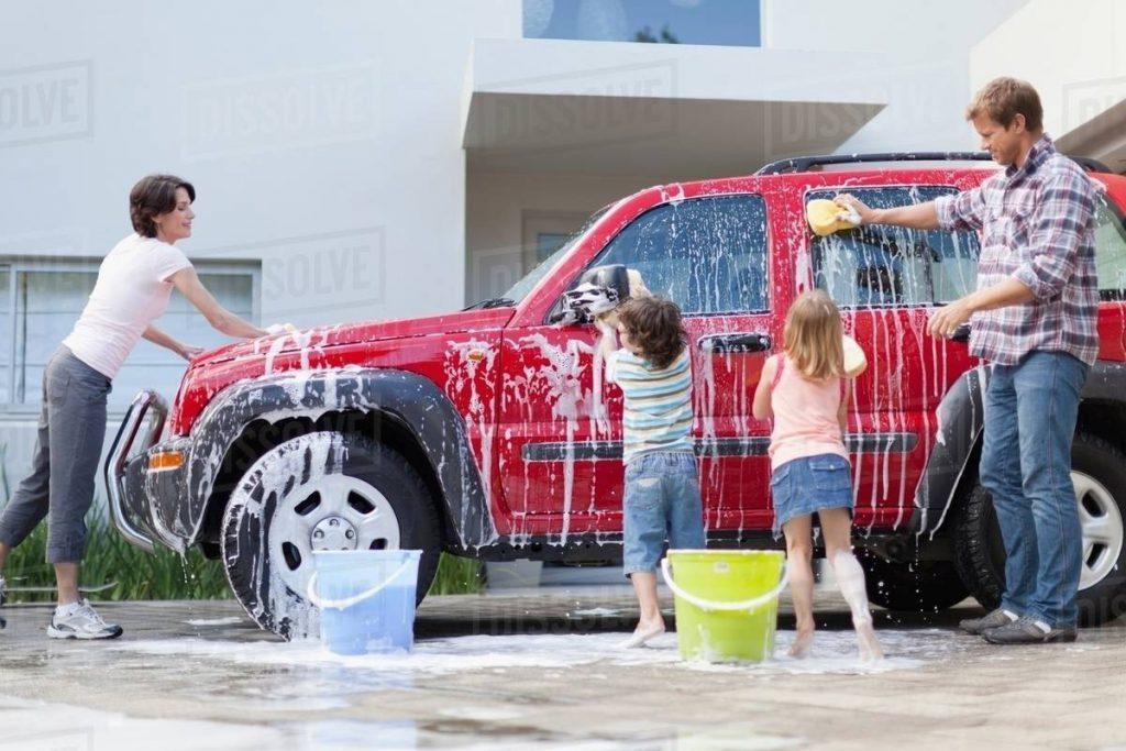 dish soap on car 