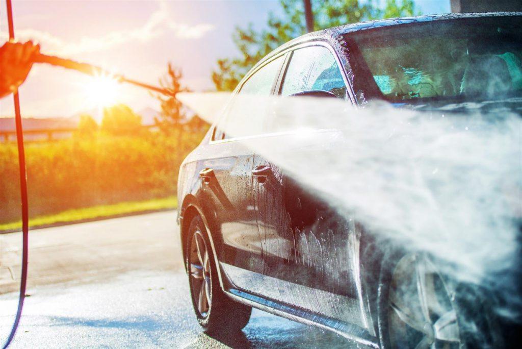 diswashing soap on car