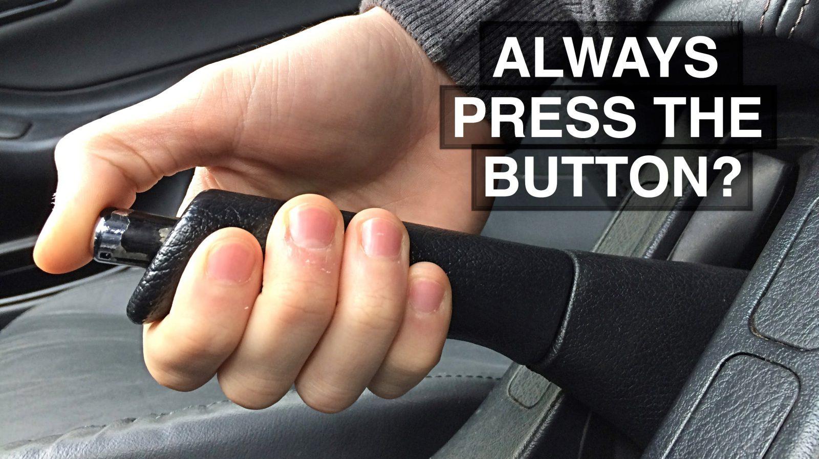 Apply parking brake. Button Brake. Handbrake is applied в Ауди. Press button. Press any button.