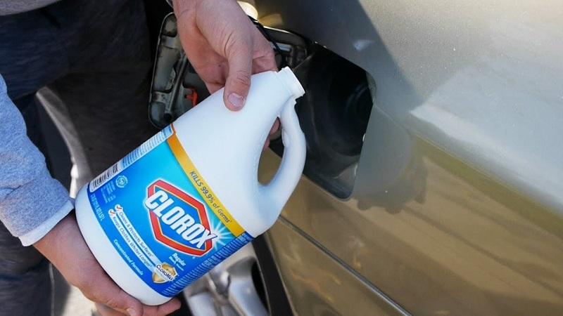 mythbusters bleach in gas tank