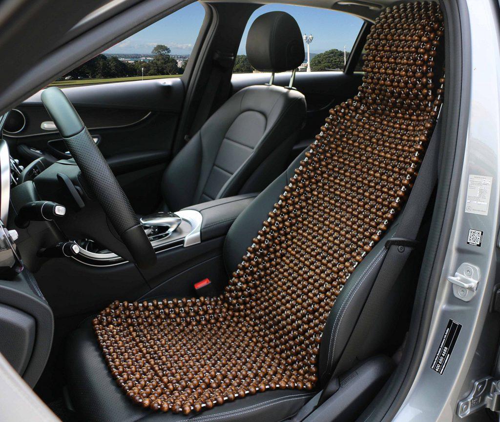 Mesh Ventilation Wooden Back Rest With Elastic And Belt Support For Car  Seat, Office Chairs, Home