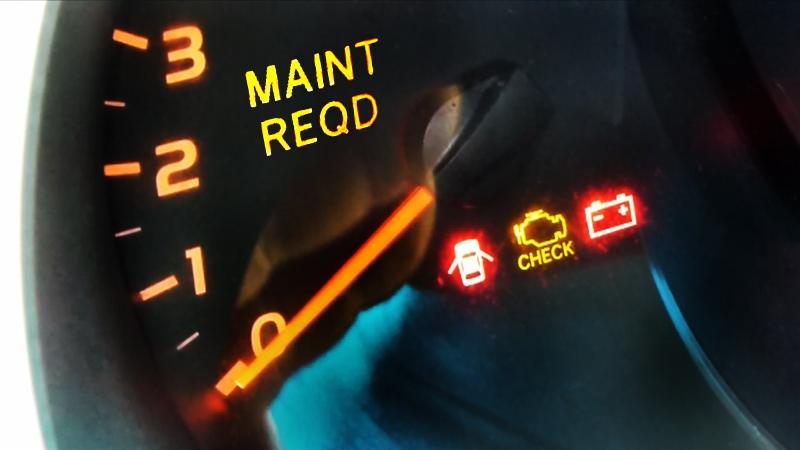 toyota maintenance required light reset