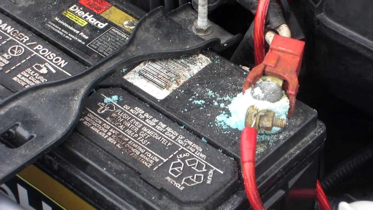 corroded car battery terminal