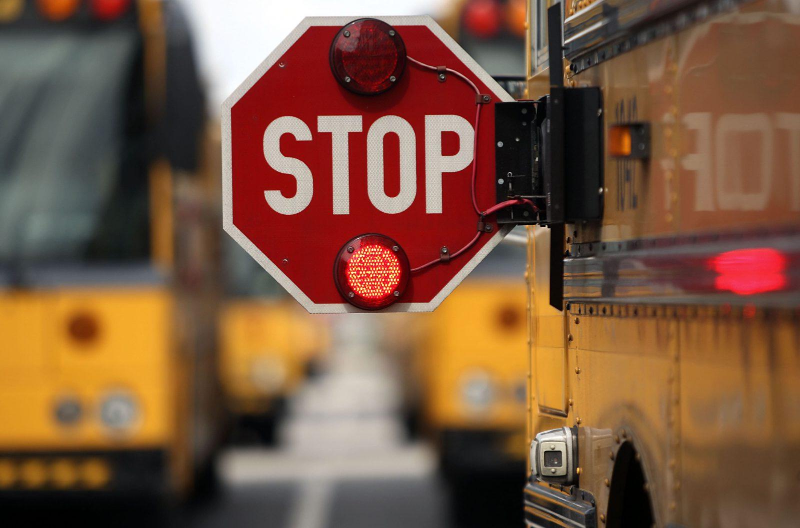 School bus flashing light