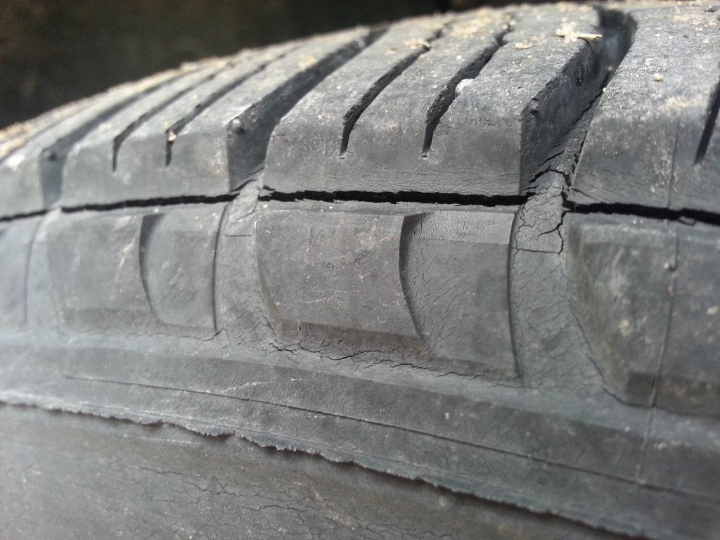 Tire last. Tyre Cracker. Crack on Tire.