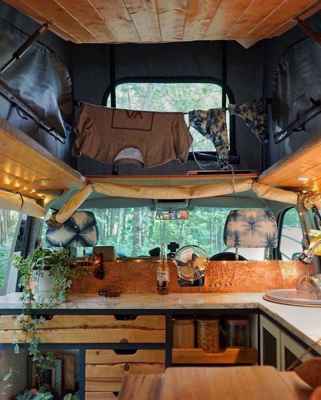 pop top camper van interior