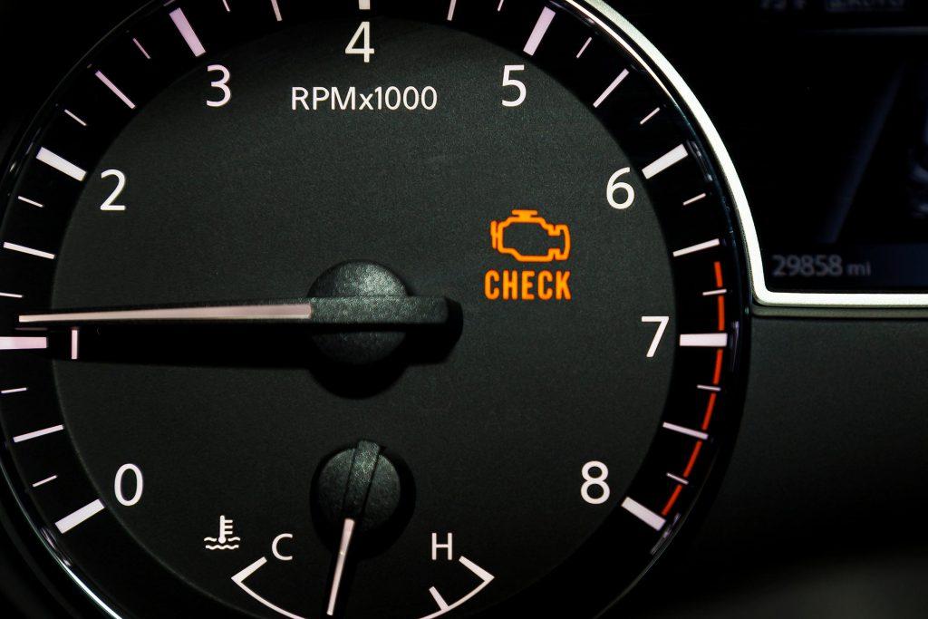 engine surging check engine light on