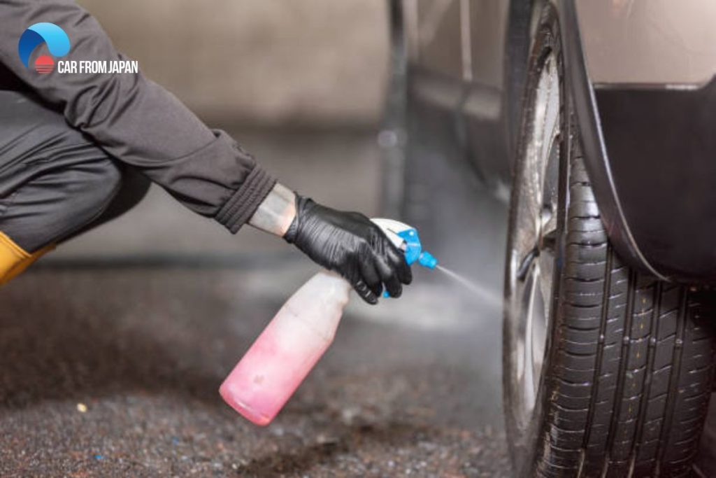 how to clean car tires