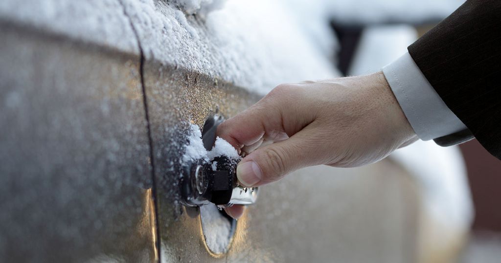 frozen car door