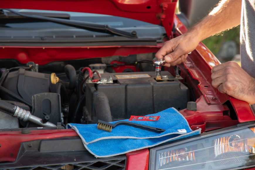 top post car battery