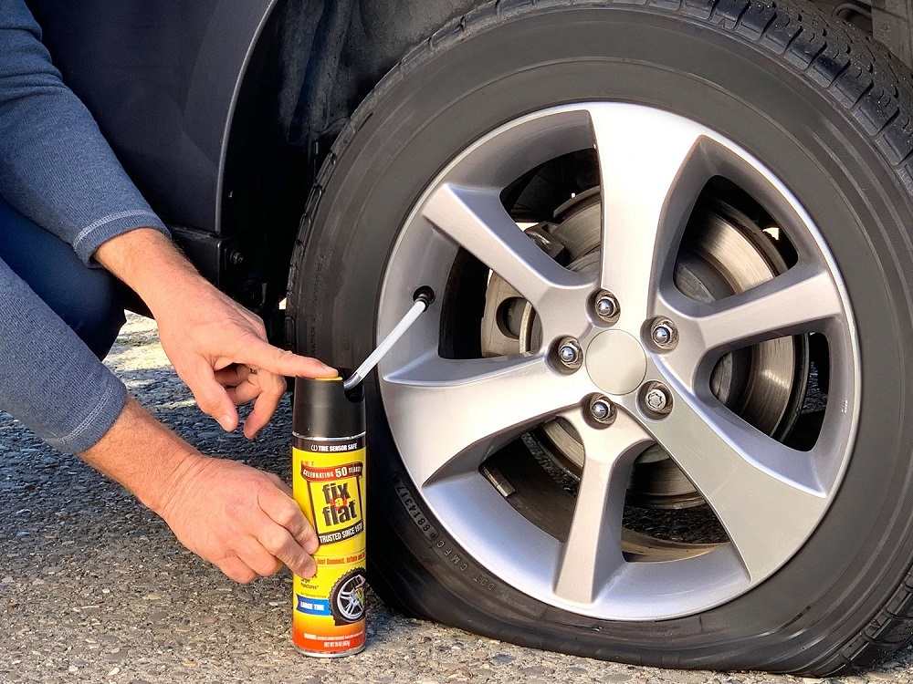 This product offers a quick fix. Does Fix A Flat work