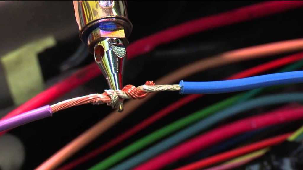 soldering wires together