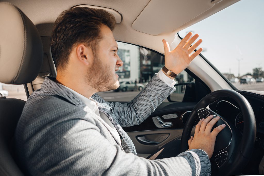 angry while driving