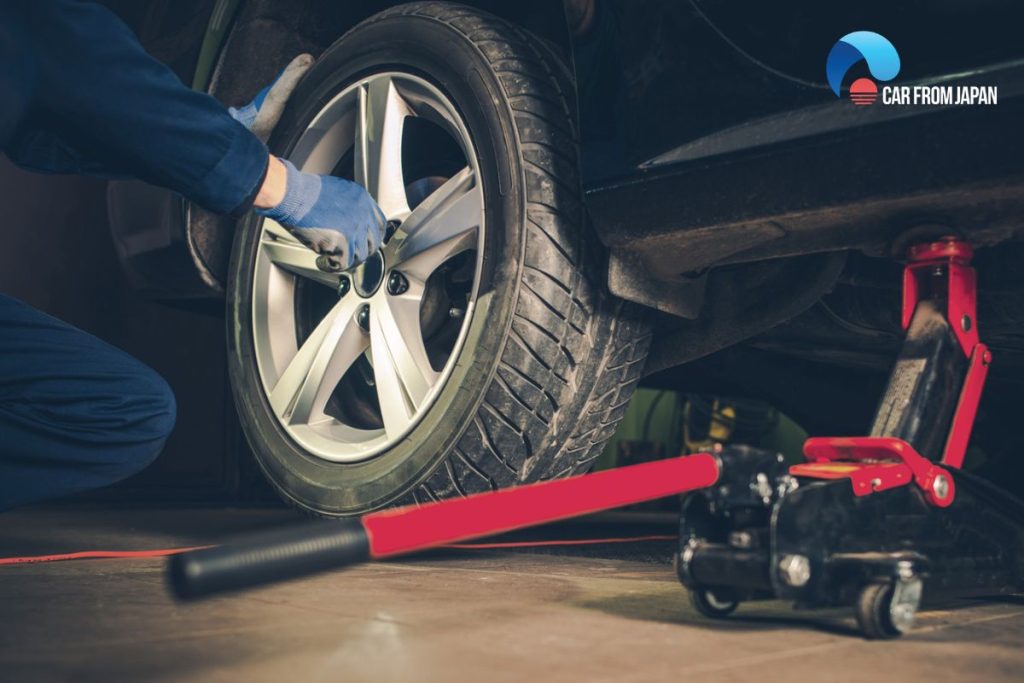 rotate car tire