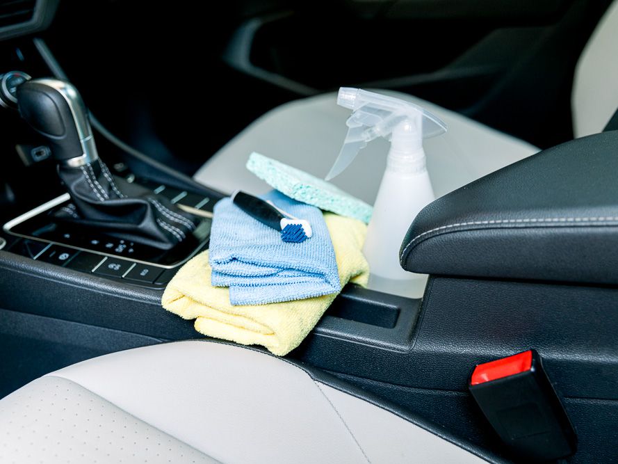 cleaning gum in car