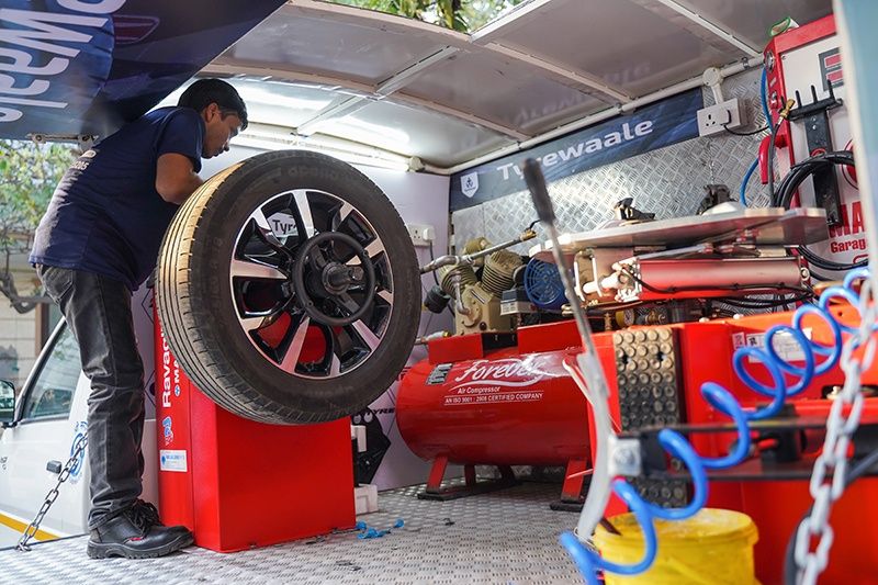 balancing a tire at home