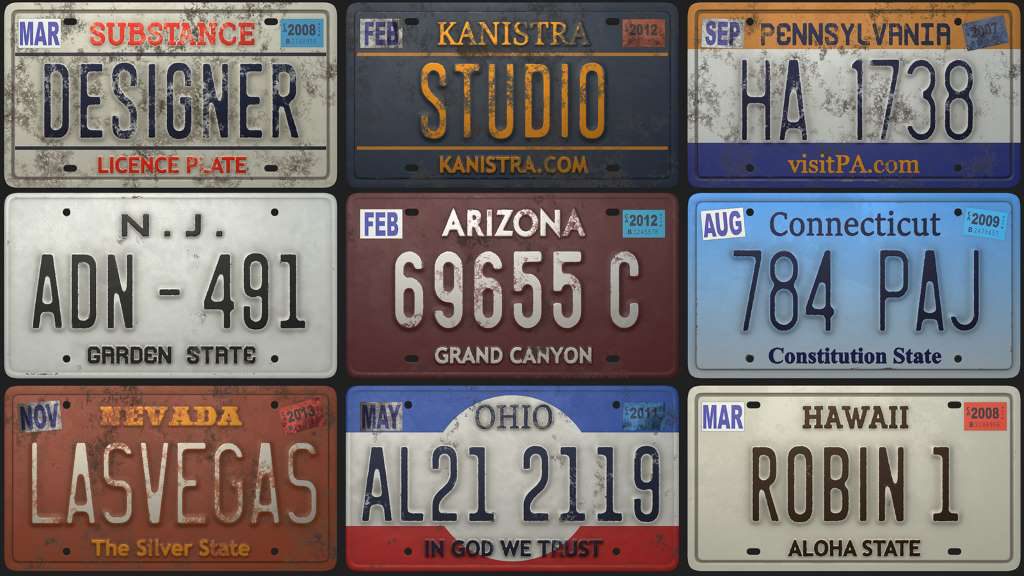 license plate material