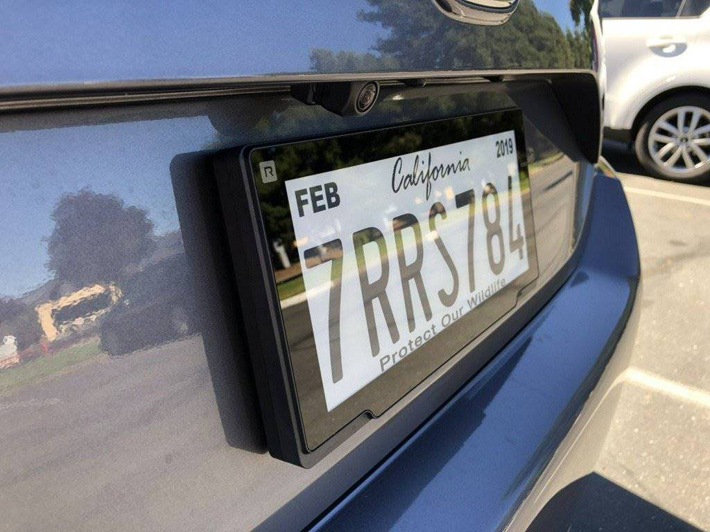 rear license plate on car
