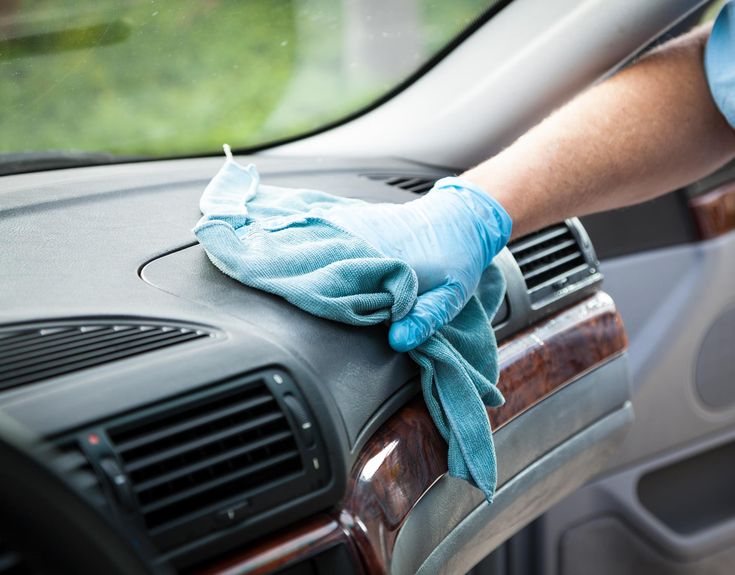how to clean a sticky dashboard