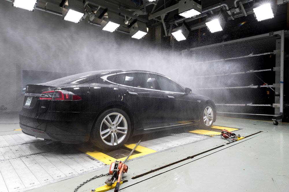 washing a tesla