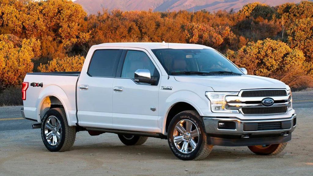 white Ford F-150