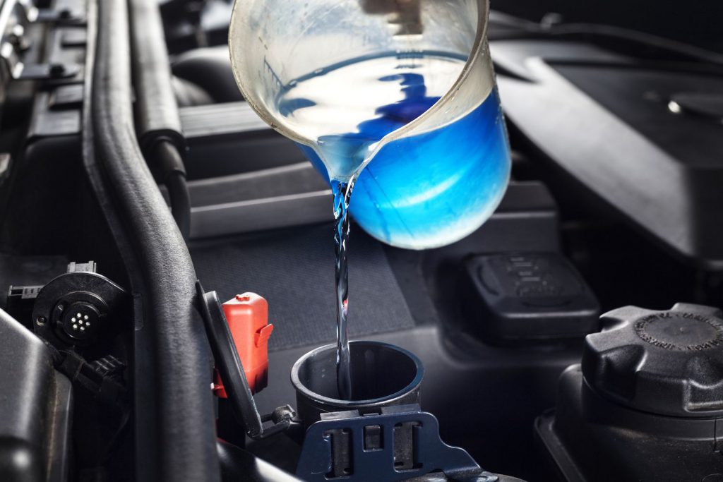 Where does antifreeze go in your car? 