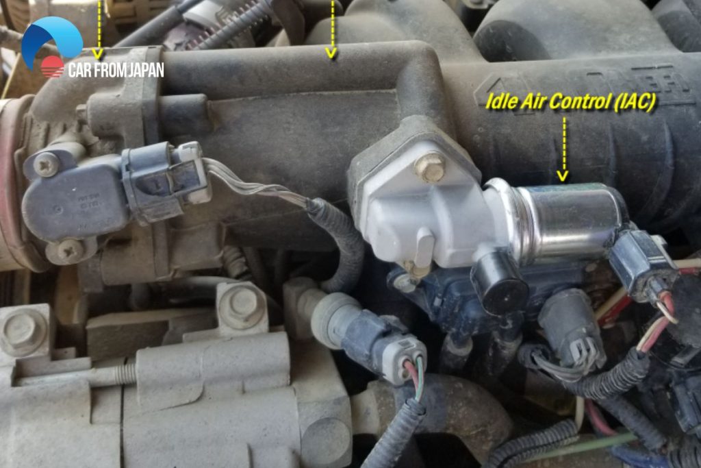 Idle air control valve location