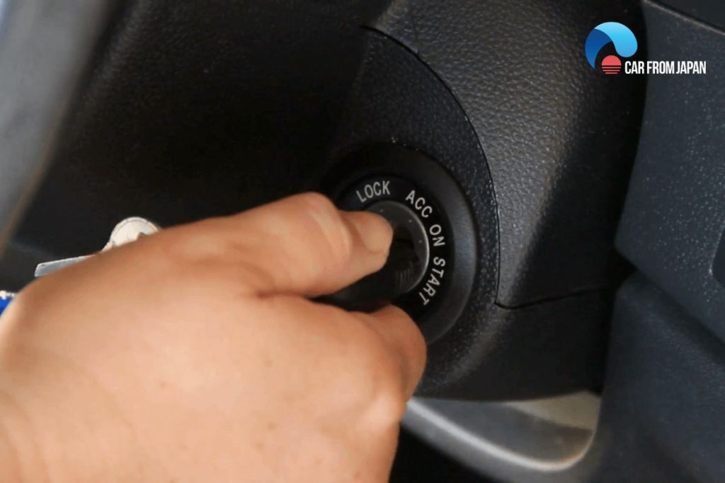 turning on the ignition switch