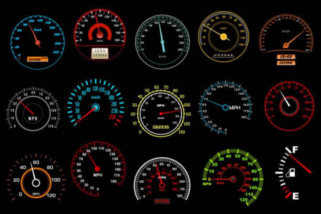 vehicles with digital speedometer