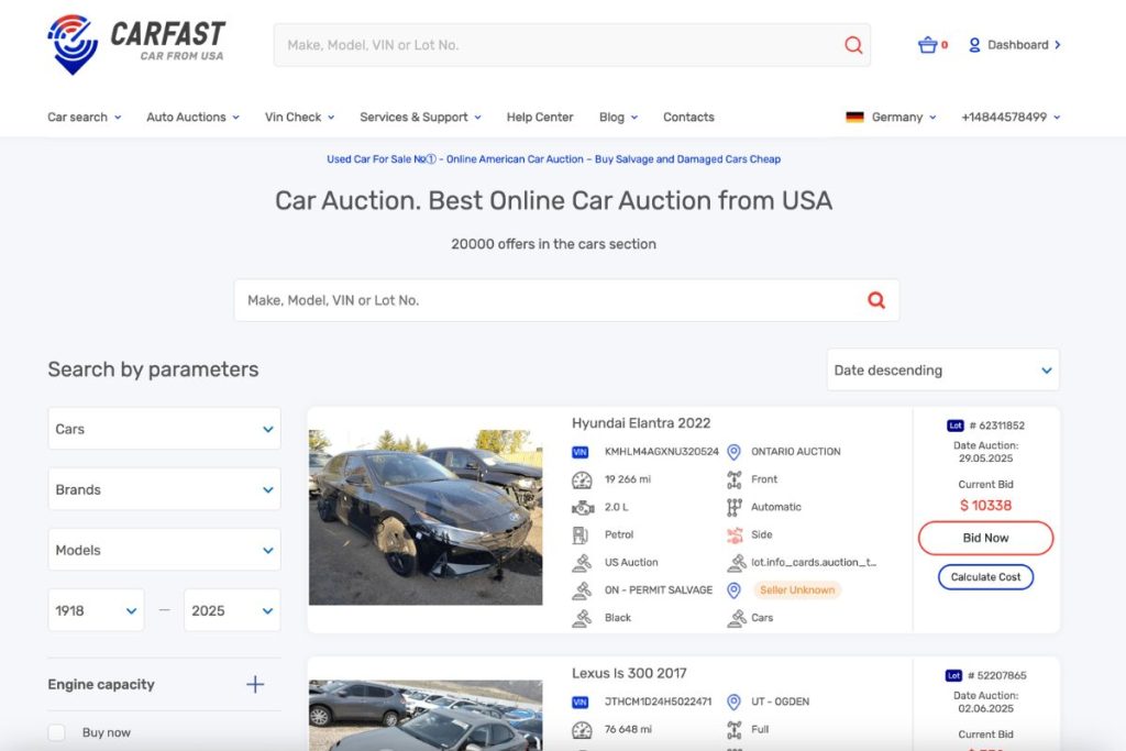 car auction website
